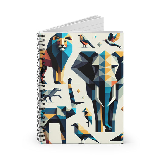 Abstract Animal Spiral Notebook - Ruled Line