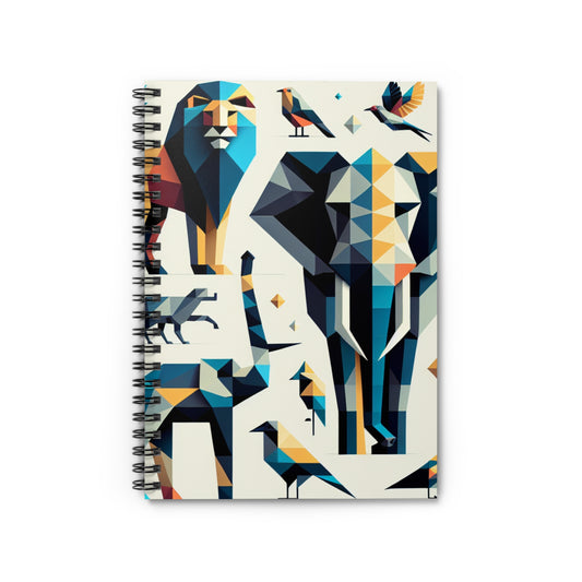 Abstract Animal Spiral Notebook - Ruled Line